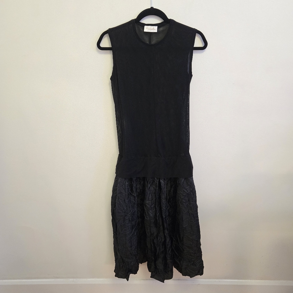 Vintage Marie Saint Pierre Black Sleeveless Maxi Dress size S